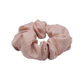 Elastic luxury hair accessories silk skinny scrunchies oversized real scrunchies